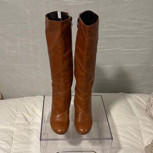 Chocolat Blu Tan Leather Boots